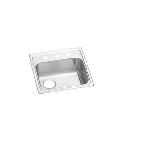 Alternate Image for Elkay Lustertone Classic 19" Drop In/Topmount Stainless Steel ADA Kitchen Sink, Lustrous Satin, 3 Faucet Holes, LRAD191855L3