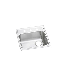 Alternate Image for Elkay Lustertone Classic 19" Drop In/Topmount Stainless Steel ADA Kitchen Sink, Lustrous Satin, 3 Faucet Holes, LRAD191855R3
