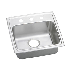 Alternate Image for Elkay Lustertone Classic 20" Drop In/Topmount Stainless Steel ADA Kitchen Sink, Lustrous Satin, 1 Faucet Hole, LRADQ1919651
