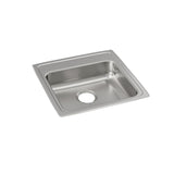 Elkay Lustertone Classic 20" Drop In/Topmount Stainless Steel ADA Kitchen Sink, Lustrous Satin, No Faucet Hole, LRAD1919500