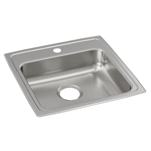Alternate Image for Elkay Lustertone Classic 20" Drop In/Topmount Stainless Steel ADA Kitchen Sink, Lustrous Satin, 1 Faucet Hole, LRAD1919501