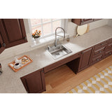 Elkay Lustertone Classic 20" Drop In/Topmount Stainless Steel ADA Kitchen Sink, Lustrous Satin, OS4 Faucet Holes, LRAD191950OS4