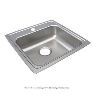Alternate Image for Elkay Lustertone Classic 20" Drop In/Topmount Stainless Steel ADA Kitchen Sink, Lustrous Satin, 2 Faucet Holes, LRAD1919652