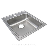 Elkay Lustertone Classic 20" Drop In/Topmount Stainless Steel ADA Kitchen Sink, Lustrous Satin, MR2 Faucet Holes, LRAD202255MR2