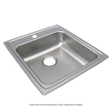 Elkay Lustertone Classic 20" Drop In/Topmount Stainless Steel ADA Kitchen Sink, Lustrous Satin, 3 Faucet Holes, LRAD2022603