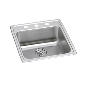 Alternate Image for Elkay Lustertone Classic 20" Drop In/Topmount Stainless Steel ADA Kitchen Sink, Lustrous Satin, No Faucet Hole, Perfect Drain, LRAD202265PD0