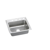 Elkay Lustertone Classic 22" Drop In/Topmount Stainless Steel ADA Kitchen Sink, Lustrous Satin, 18 Gauge, LRADQ2219550