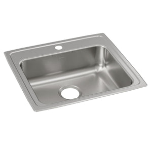 Alternate Image for Elkay Lustertone Classic 22" Drop In/Topmount Stainless Steel ADA Kitchen Sink, Lustrous Satin, 2 Faucet Holes, LRAD221965R2