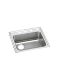 Elkay Lustertone Classic 22" Drop In/Topmount Stainless Steel ADA Kitchen Sink, Lustrous Satin, 2 Faucet Holes, LRAD221960L2