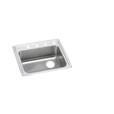 Elkay Lustertone Classic 22" Drop In/Topmount Stainless Steel ADA Kitchen Sink, Lustrous Satin, 18 Gauge, LRAD221955R0