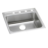 Elkay Lustertone Classic 22" Drop In/Topmount Stainless Steel ADA Kitchen Sink, Lustrous Satin, 3 Faucet Holes, LRAD2222453