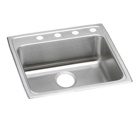Elkay Lustertone Classic 22" Drop In/Topmount Stainless Steel ADA Kitchen Sink, Lustrous Satin, MR2 Faucet Holes, LRAD222250MR2