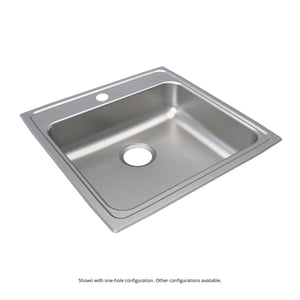 Alternate Image for Elkay Lustertone Classic 22" Drop In/Topmount Stainless Steel ADA Kitchen Sink, Lustrous Satin, 4 Faucet Holes, LRAD2222604