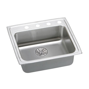 Alternate Image for Elkay Lustertone Classic 25" Drop In/Topmount Stainless Steel ADA Kitchen Sink, Lustrous Satin, 18 Gauge, Perfect Drain, LRADQ252165PD0