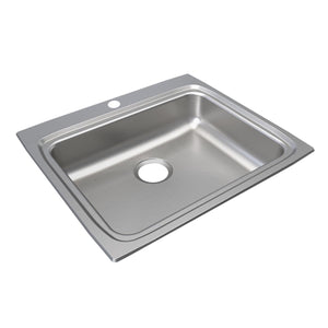 Alternate Image for Elkay Lustertone Classic 25" Drop In/Topmount Stainless Steel ADA Kitchen Sink, Lustrous Satin, MR2 Faucet Holes, LRAD252260MR2