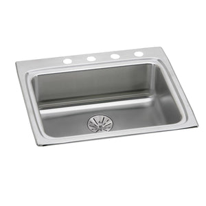 Alternate Image for Elkay Lustertone Classic 25" Drop In/Topmount Stainless Steel ADA Kitchen Sink, Lustrous Satin, 3 Faucet Holes, Perfect Drain, LRAD252265PD3
