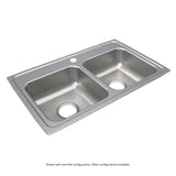 Elkay Lustertone Classic 29" Drop In/Topmount Stainless Steel ADA Kitchen Sink, 50/50 Double Bowl, Lustrous Satin, 1 Faucet Hole, LRAD2918601
