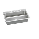 Elkay Lustertone Classic 31" Drop In/Topmount Stainless Steel ADA Kitchen Sink, Lustrous Satin, No Faucet Hole, LRADQ3122550