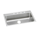 Elkay Lustertone Classic 31" Drop In/Topmount Stainless Steel ADA Kitchen Sink, Lustrous Satin, 1 Faucet Hole, LRAD3122451