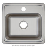 Elkay Lustertone Classic 19" Drop In/Topmount Stainless Steel ADA Kitchen Sink, Lustrous Satin, 3 Faucet Holes, LRADQ1918603