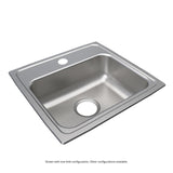 Elkay Lustertone Classic 19" Drop In/Topmount Stainless Steel ADA Kitchen Sink, Lustrous Satin, No Faucet Hole, LRADQ1918600