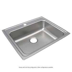 Alternate Image for Elkay Lustertone Classic 25" Drop In/Topmount Stainless Steel ADA Kitchen Sink, Lustrous Satin, 4 Faucet Holes, LRADQ2521654