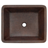 Alternative View of Premier Copper Products 19" Rectangle Copper Bathroom Sink, Oil Rubbed Bronze, LREC19DB