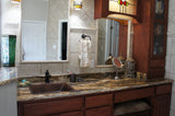 Installation Image of Premier Copper Products 19" Rectangle Copper Bathroom Sink, Oil Rubbed Bronze, LREC19DB