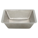 Alternative View of Premier Copper Products 19" Rectangle Copper Bathroom Sink, Nickel, LREC19EN