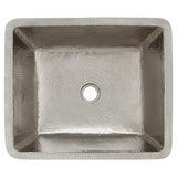 Alternative View of Premier Copper Products 19" Rectangle Copper Bathroom Sink, Nickel, LREC19EN