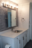 Installation Image of Premier Copper Products 19" Rectangle Copper Bathroom Sink, Nickel, LREC19EN