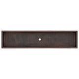 Alternative View of Premier Copper Products 60" Rectangle Copper Bathroom Sink, Oil Rubbed Bronze, LREC60DB