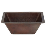 Main Image of Premier Copper Products 17" Rectangle Copper Bathroom Sink, Oil Rubbed Bronze, LRECDB