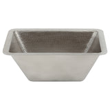 Main Image of Premier Copper Products 17" Rectangle Copper Bathroom Sink, Nickel, LRECEN