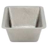 Alternative View of Premier Copper Products 17" Rectangle Copper Bathroom Sink, Nickel, LRECEN