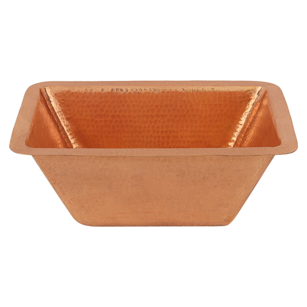 Main Image of Premier Copper Products 17" Rectangle Copper Bathroom Sink, Polished Copper, LRECPC