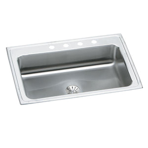 Alternate Image for Elkay Lustertone Classic 33" Drop In/Topmount Stainless Steel Kitchen Sink, Lustrous Satin, 2 Faucet Holes, Perfect Drain, LRS3322PD2