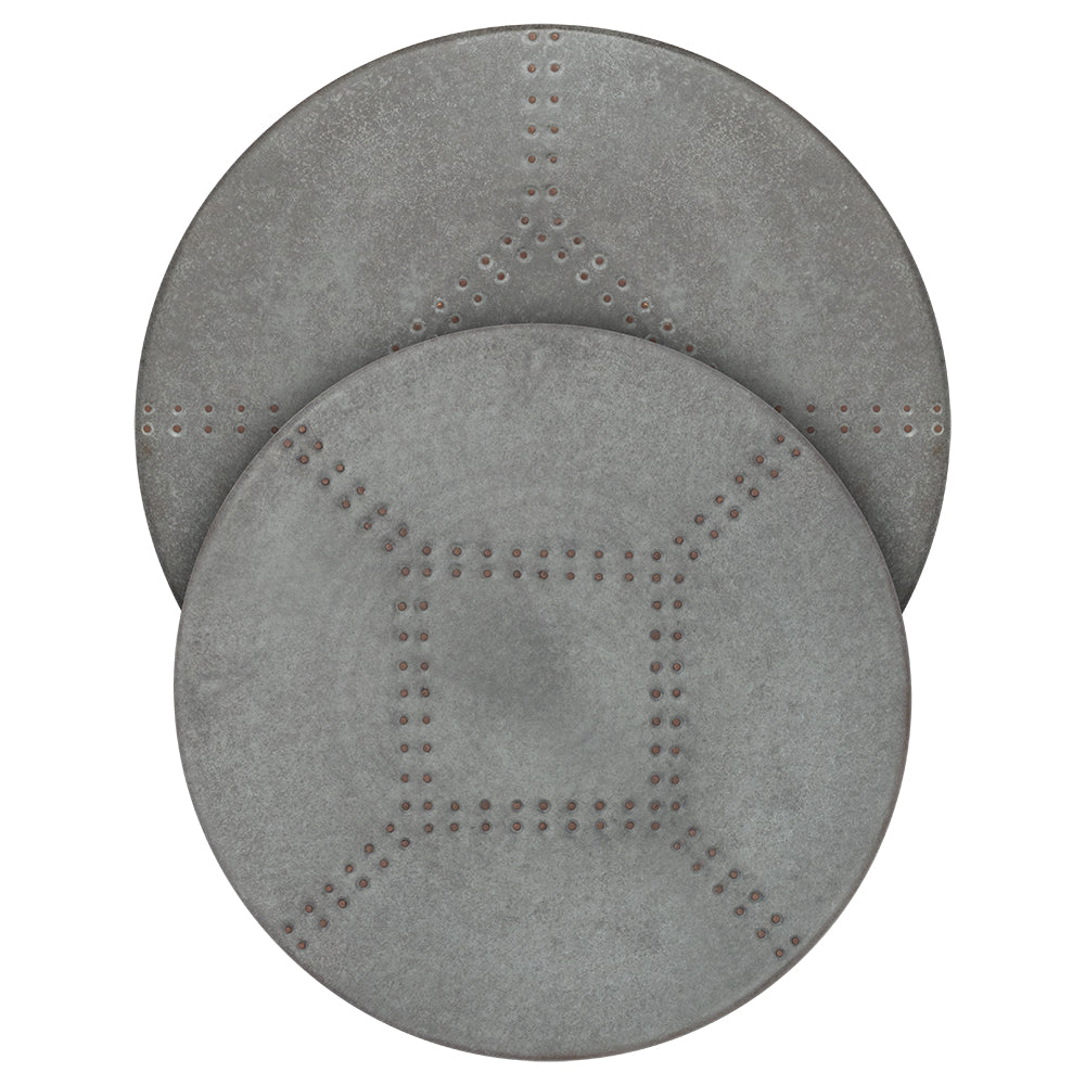 Premier Copper Products 18" Zinc Lazy Susan, Zinc and MDF, 20 Gauge, Silver, LS18Z