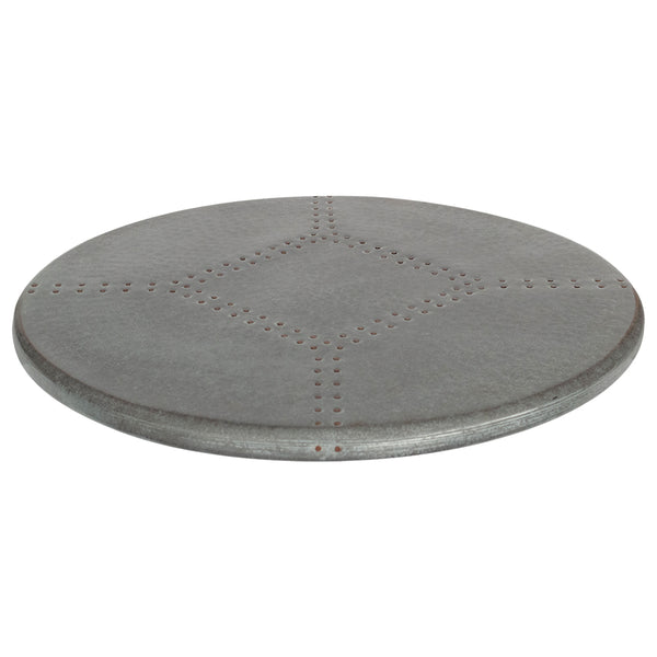 Premier Copper Products 20" Zinc Lazy Susan, Zinc and MDF, 20 Gauge, Silver, LS20Z