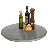 Premier Copper Products 20" Zinc Lazy Susan, Zinc and MDF, 20 Gauge, Silver, LS20Z