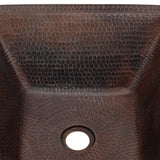 Alternative View of Premier Copper Products 15" Square Copper Bathroom Sink, Oil Rubbed Bronze, LSQ15DB