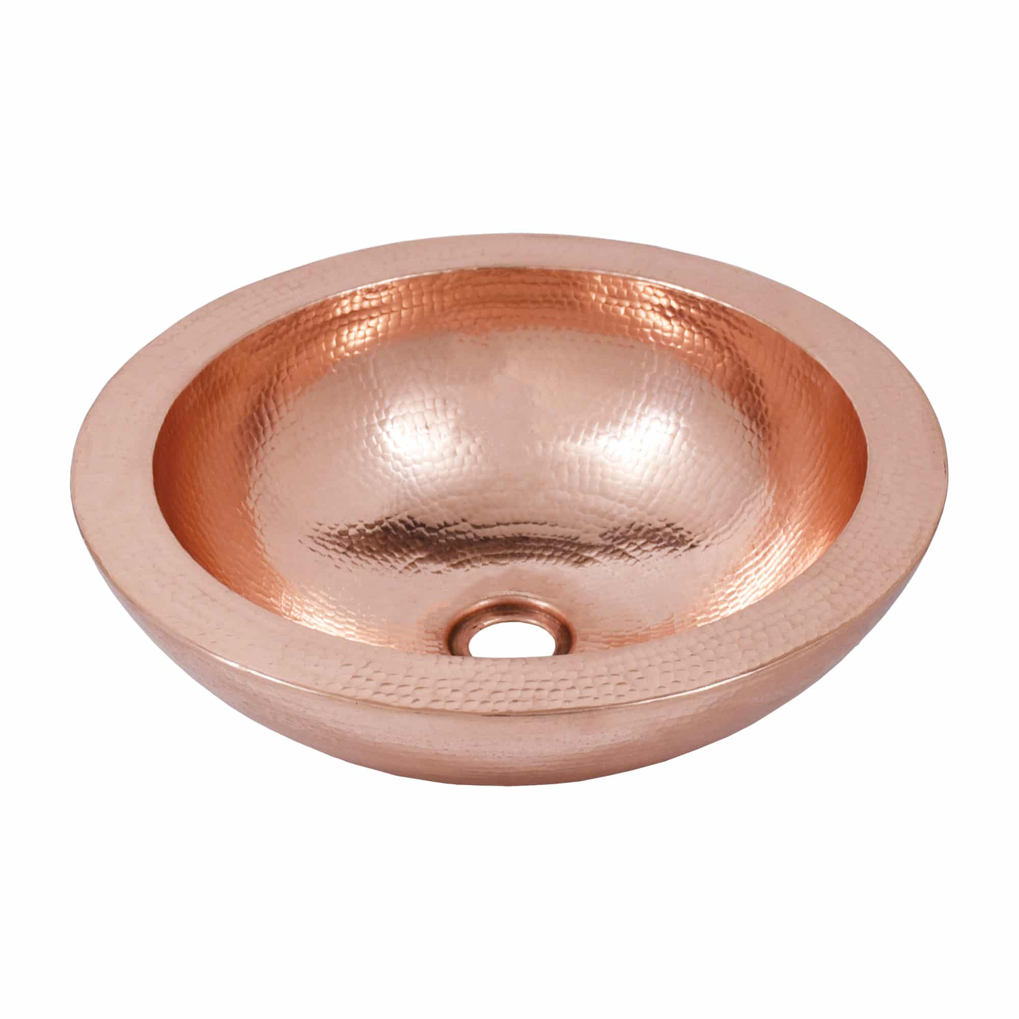 Native Trails Laguna 16" Round Vessel Copper Bathroom Sink, Polished Copper, 16 Gauge, CPS455