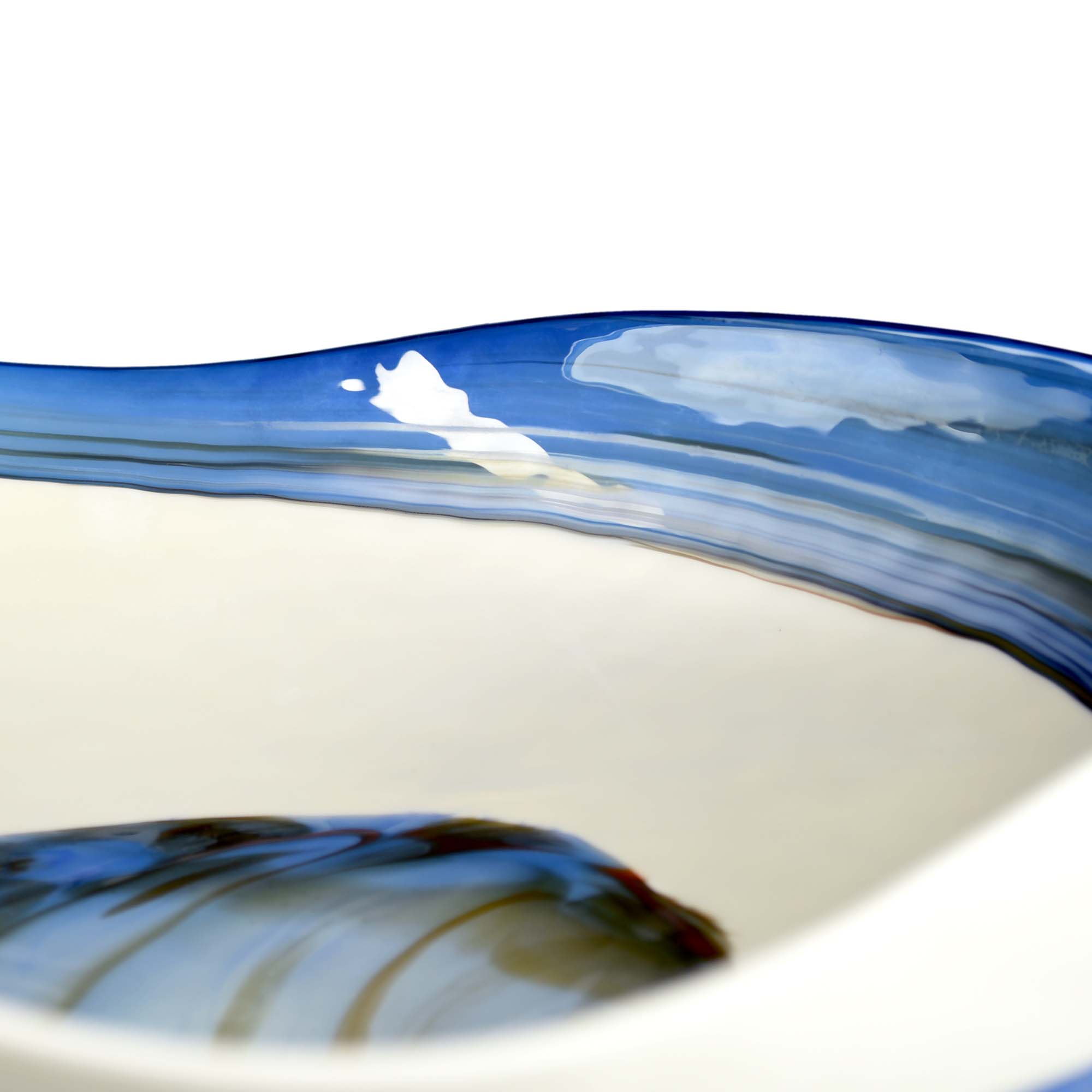 Native Trails Murano 14.75" x 14.75" Round Vessel Glass Bathroom Sink, Marina, MG1515-MA