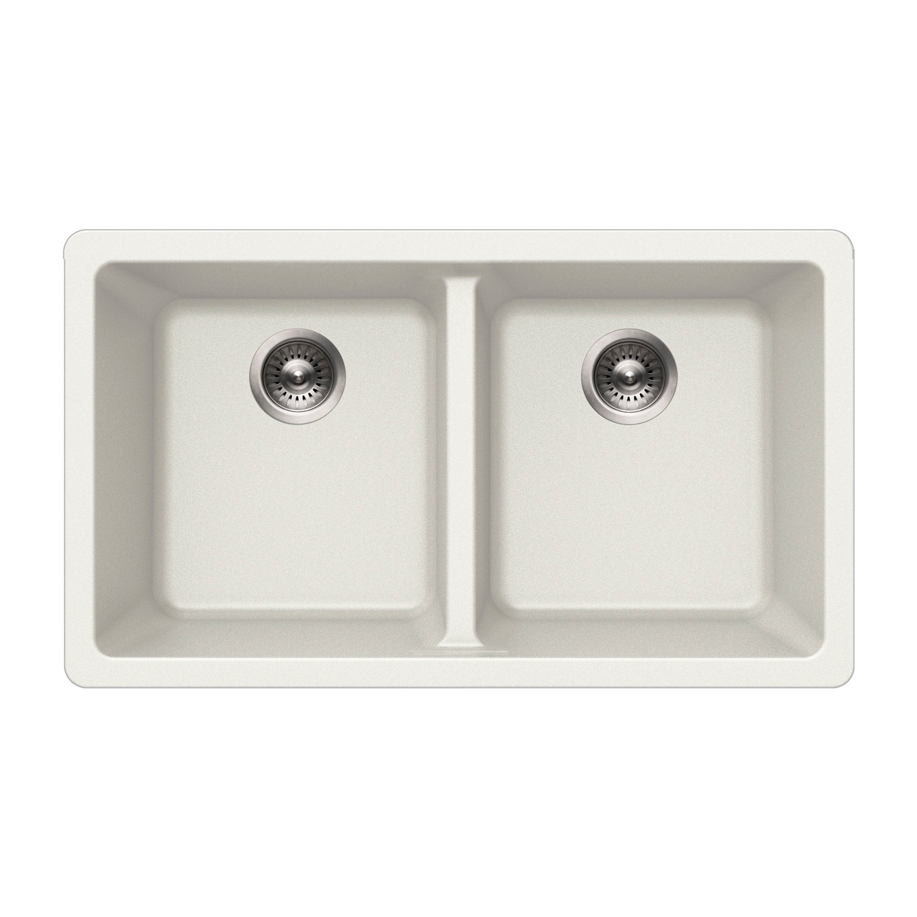 Houzer Quartztone 31 inch Cloud Granite Composite Undermount 50/50 Double Bowl Kitchen Sink - M-300U CLOUD