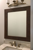 Installation Image of Premier Copper Products 36" Hand Hammered Rectangle Copper Mirror with Tree Design, MFREC3631-TR