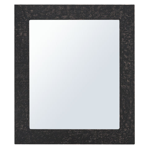 Premier Copper Products 36" Rectangle Hammered Copper Mirror in Glazed Black, Copper and Plywood, 18 Gauge, MFREC3631BLK