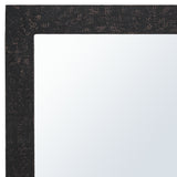 Premier Copper Products 36" Rectangle Hammered Copper Mirror in Glazed Black, Copper and Plywood, 18 Gauge, MFREC3631BLK