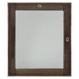 Premier Copper Products 36" Rectangle Hammered Copper Mirror in Glazed Black, Copper and Plywood, 18 Gauge, MFREC3631BLK