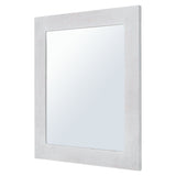 Premier Copper Products 36" Rectangle Hammered Copper Mirror in Glazed White, Copper and Plywood, 18 Gauge, MFREC3631WHT