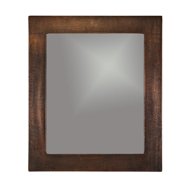 Main Image of Premier Copper Products 36" Hand Hammered Rectangle Copper Mirror, MFREC3631